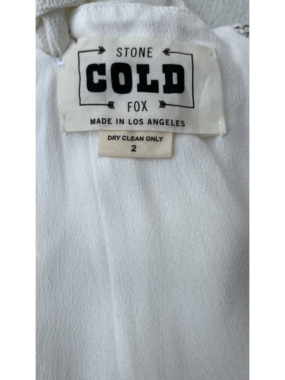 Stone Cold Fox Women’s White Rayon Palm Side Slit Halter Gown Dress Size 4 US - Picture 5 of 16